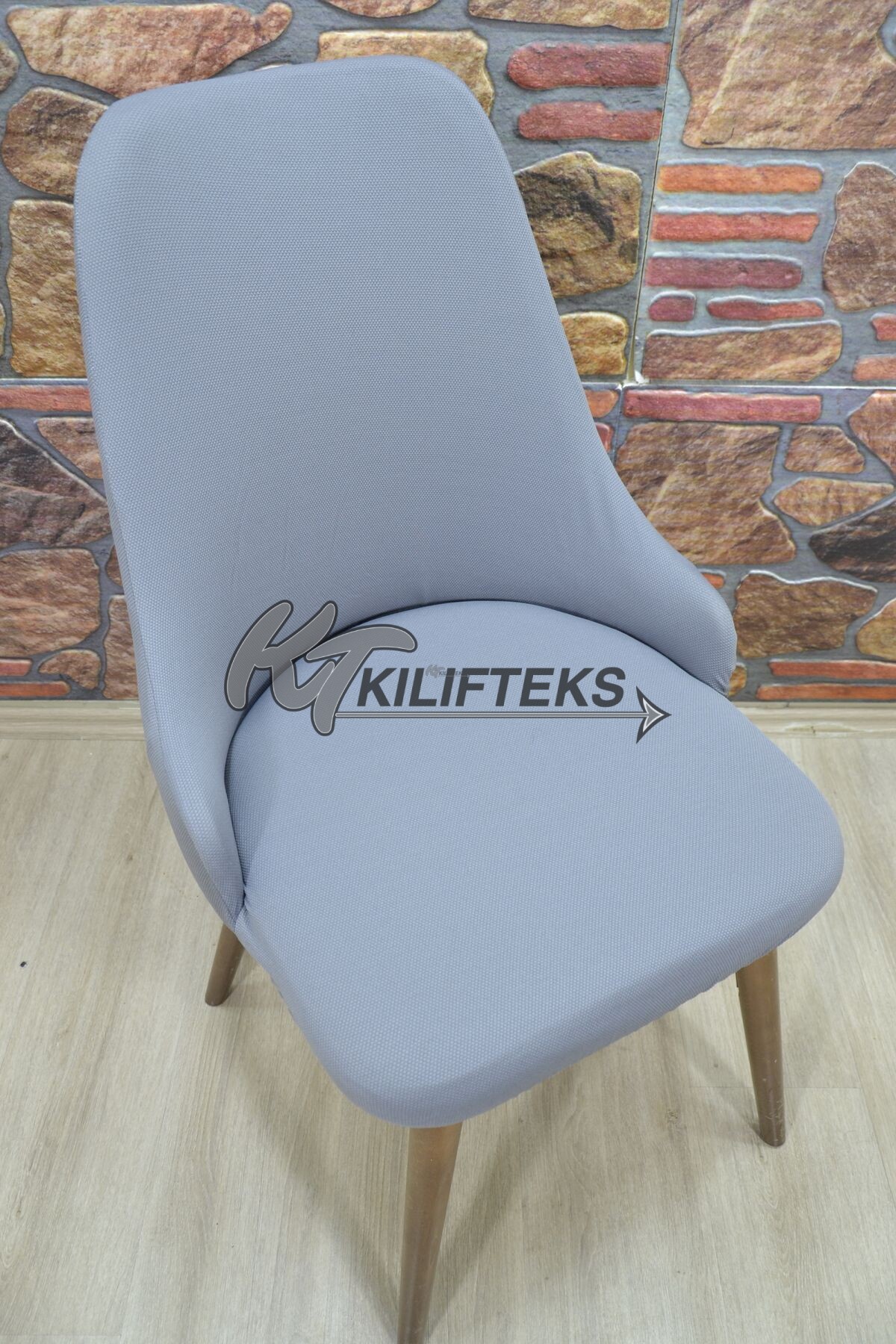 Kollu Sandalye Kılıfı Lakos, Gri