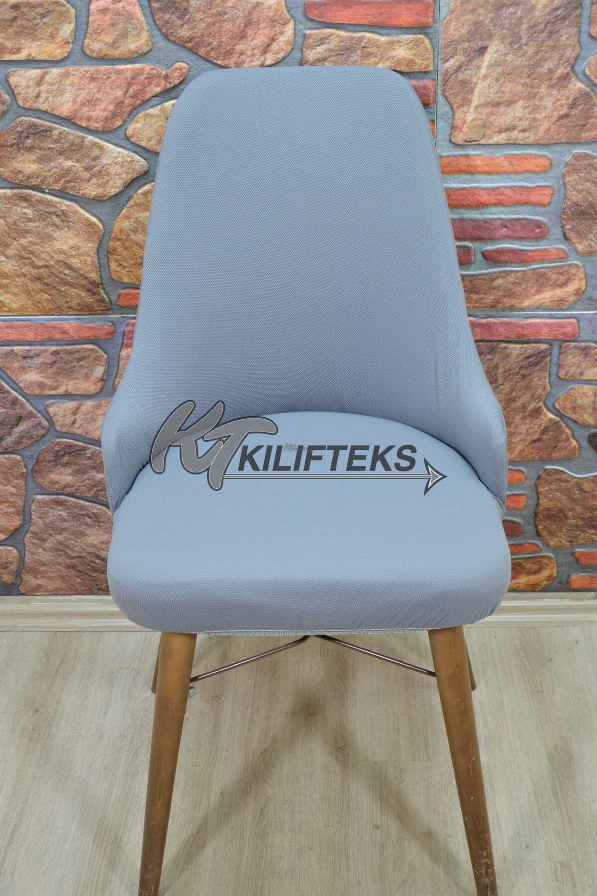 Kollu Sandalye Kılıfı Lakos, Gri