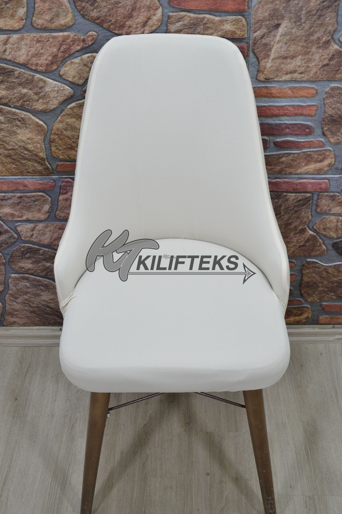 Kollu Sandalye Kılıfı Lakos, Krem