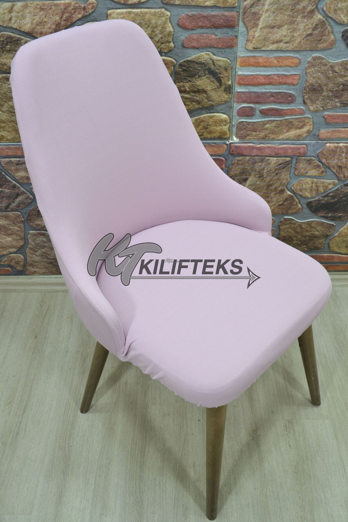 Kollu Sandalye Kılıfı Lakos, Pembe