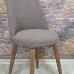 Retro Sandalye Kılıfı Pıtı Kare, A.kahve