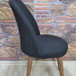 Retro Sandalye Kılıfı Pıtı Kare, Siyah