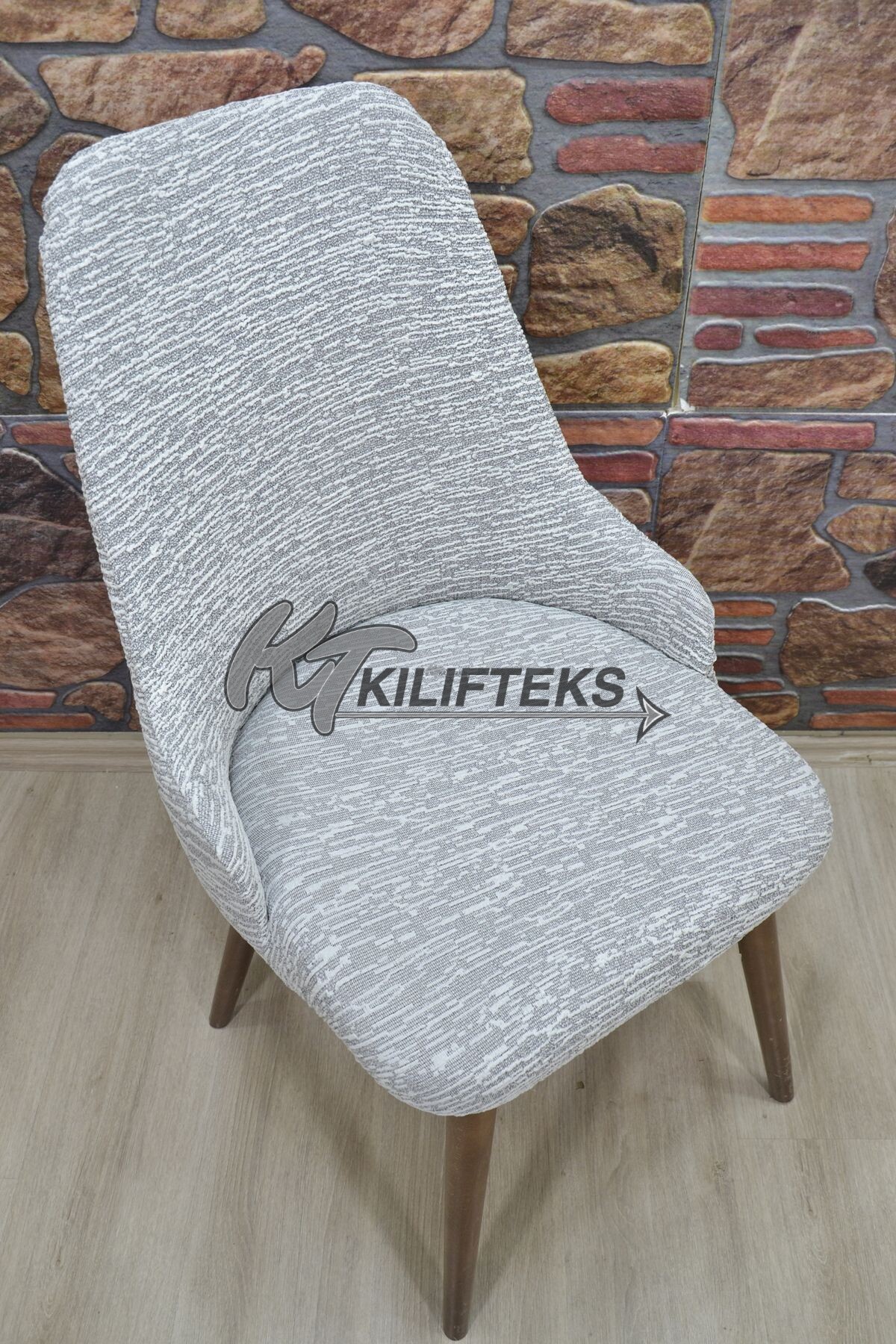 KILIFTEKS Kollu Sandalye Kılıfı Jakar, Krem