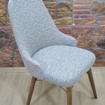 KILIFTEKS Kollu Sandalye Kılıfı Jakar, Gri