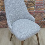 KILIFTEKS Kollu Sandalye Kılıfı Jakar, Gri