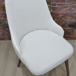 KILIFTEKS Kollu Sandalye Kılıfı Jakar, Yeni Krem