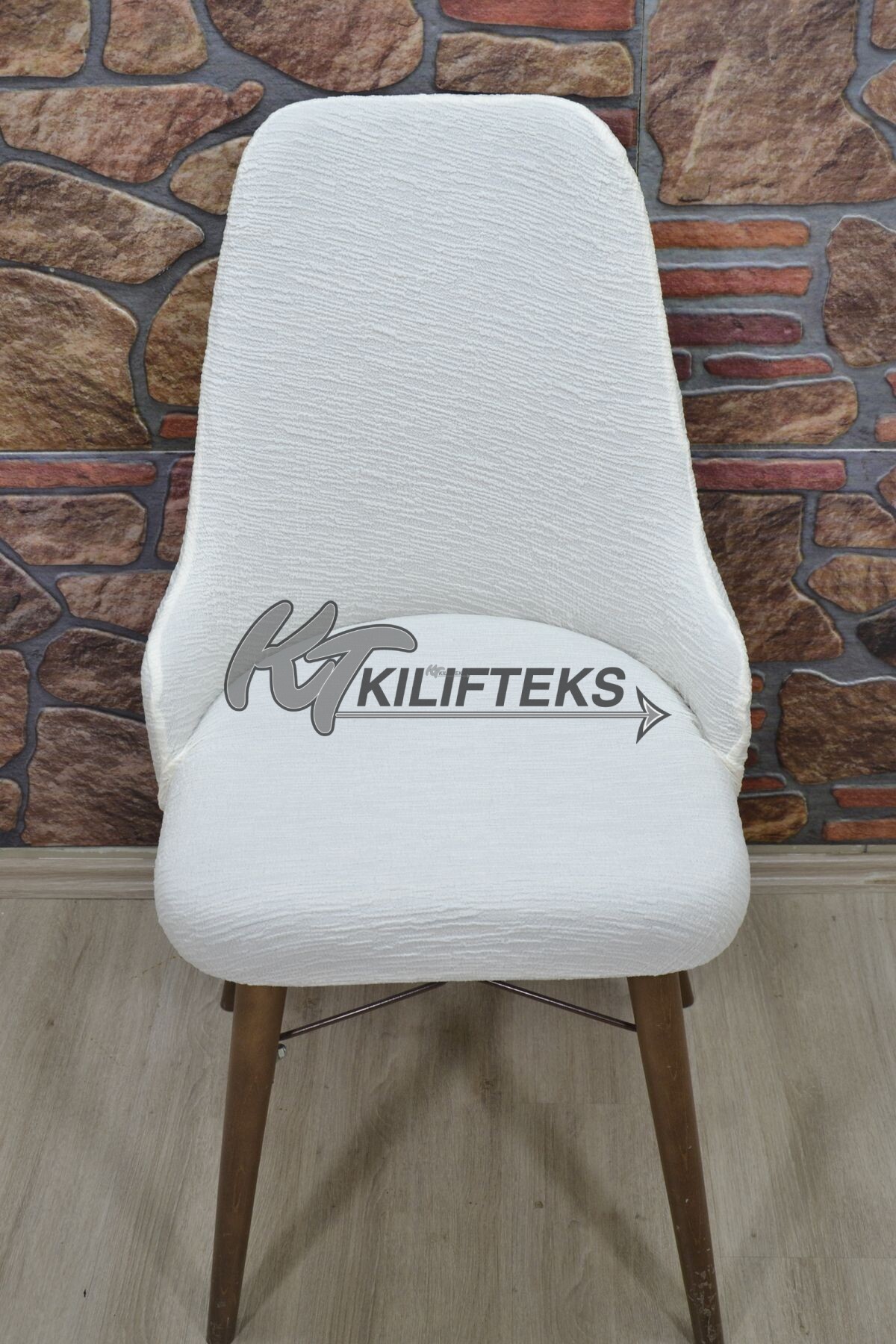 KILIFTEKS Kollu Sandalye Kılıfı Jakar, Yeni Krem