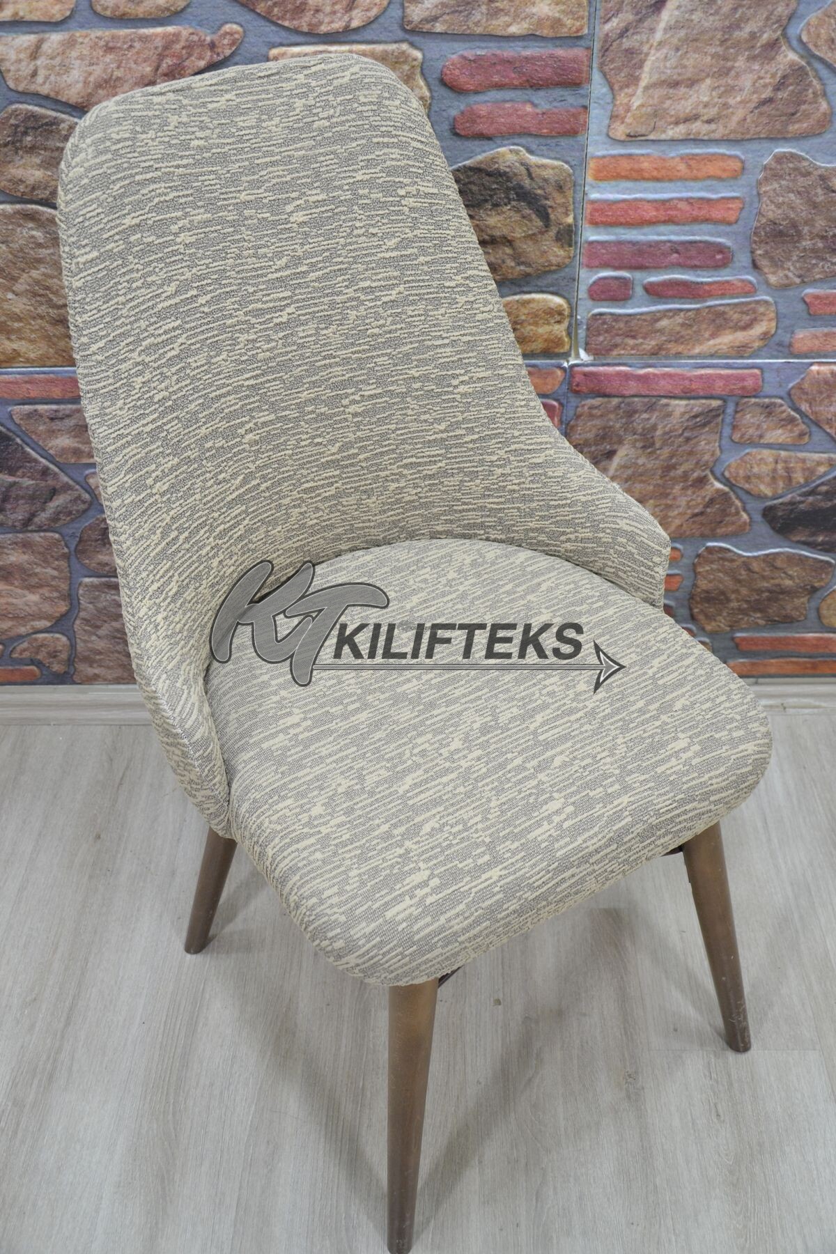 KILIFTEKS Kollu Sandalye Kılıfı Jakar, Kahve