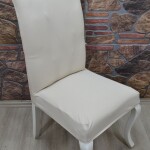 Battal Sandalye Kılıfı Lakos Kumaş, Krem